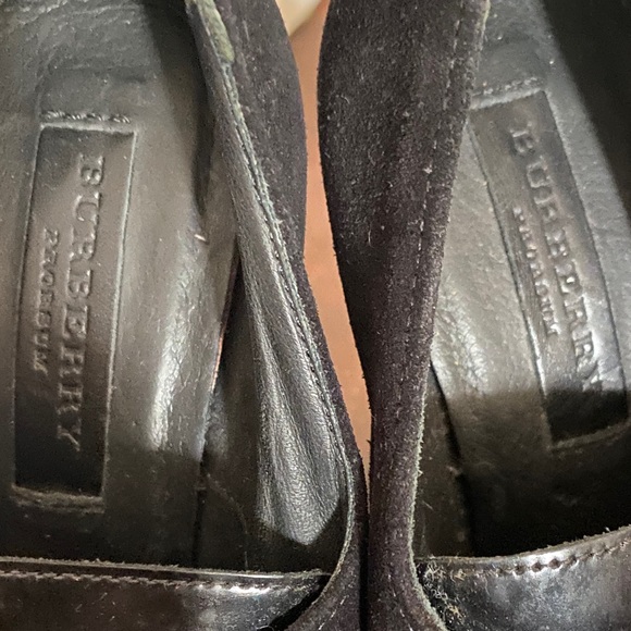Burberry Prorsum Black Suede platforms silver loops/patent leather details - Picture 5 of 15